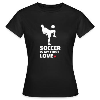 J’adore le football élégant - T-shirt Femme - noir - Devant - AI Model Female 172 dark (172cm)