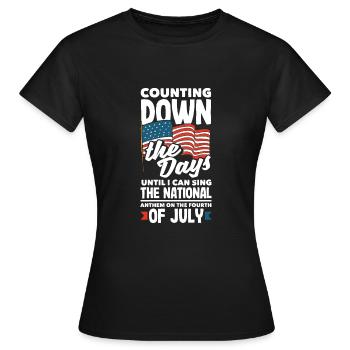 Je peux chanter l’hymne national le 4 - T-shirt Femme - noir - Devant - AI Model Female 172 dark (172cm)