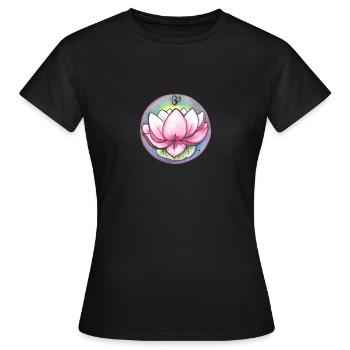 lotus - Women's T-Shirt - black - Front - AI Model Female 172 dark (172cm)