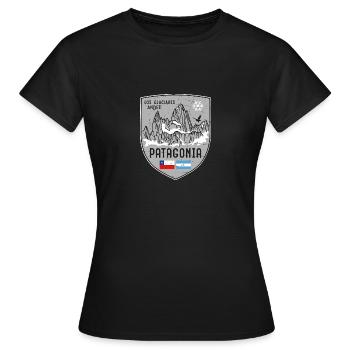 Blason Fitzroy Patagonia - T-shirt Femme - noir - Devant - AI Model Female 172 dark (172cm)