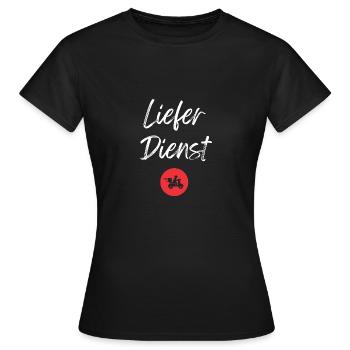 Roller Auslieferungsfahrer Essen Lieferung - Frauen T-Shirt - Schwarz - Vorne - AI Model Female 172 dark (172cm)