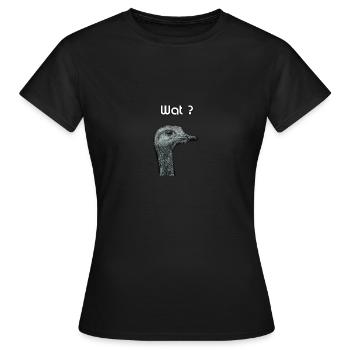 Strauß - Frauen T-Shirt - Schwarz - Vorne - AI Model Female 172 dark (172cm)