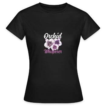 Orchid Whisperer Orchid Growers - Women's T-Shirt - black - Front - AI Model Female 172 dark (172cm)