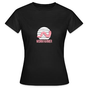 Vermiculteur Vermiculture Vermiculture Élevage de vers - T-shirt Femme - noir - Devant - AI Model Female 172 dark (172cm)