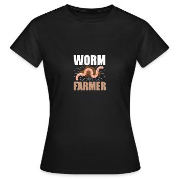 Vermiculteur Vermiculture Vermiculture Élevage de vers - T-shirt Femme - noir - Devant - AI Model Female 172 dark (172cm)