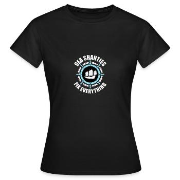 Les chants de la mer réparent tout pour les chanteurs de chants de chants - T-shirt Femme - noir - Devant - AI Model Female 172 dark (172cm)