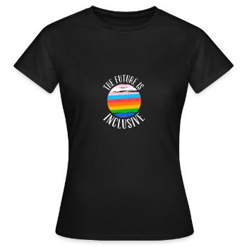 L’avenir est inclusif LGBT Pride Droits des homosexuels - T-shirt Femme - noir - Devant - AI Model Female 172 dark (172cm)