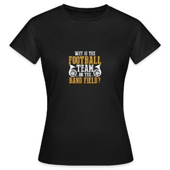 Fanfare, Terrain de football, Fanfare - T-shirt Femme - noir - Devant - AI Model Female 172 dark (172cm)