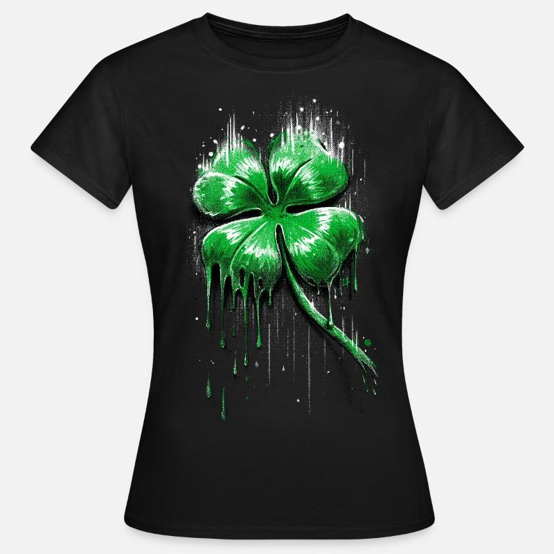 Four Leaf Clover - Women's T-Shirt - black