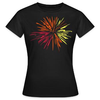 feu artifice - T-shirt Femme - noir - Devant - AI Model Female 172 dark (172cm)