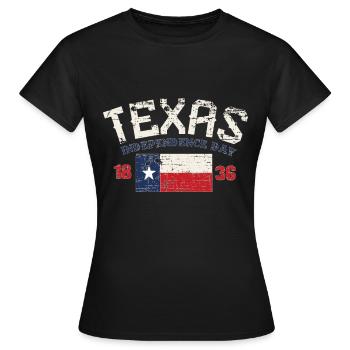 Jour de l'indépendance de l'État du Texas en détresse - T-shirt Femme - noir - Devant - AI Model Female 172 dark (172cm)