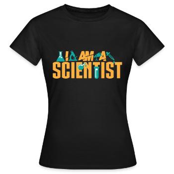 Ich bin ein Forscher - Frauen T-Shirt - Schwarz - Vorne - AI Model Female 172 dark (172cm)