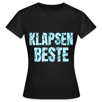 Klapsenbeste Klapse Psychiatrie Sprüche Geschenk - Frauen T-Shirt - Schwarz - Vorne - AI Model Female 172 dark (172cm)