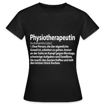 Physiotherapeutin Dankeschön Geschenkideen Angehen - Frauen T-Shirt - Schwarz - Vorne - AI Model Female 172 dark (172cm)