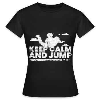 Parachutistes Sky Diving - T-shirt Femme - noir - Devant - AI Model Female 172 dark (172cm)