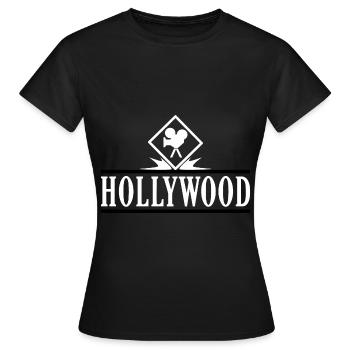 Hollywood - Frauen T-Shirt - Schwarz - Vorne - AI Model Female 172 dark (172cm)