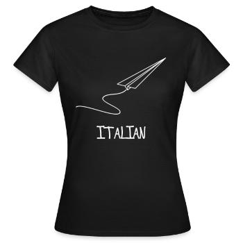 Italienisch - Frauen T-Shirt - Schwarz - Vorne - AI Model Female 172 dark (172cm)