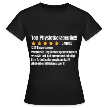 Physiotherapeutin Dankeschön Geschenkideen Angehen - Frauen T-Shirt - Schwarz - Vorne - AI Model Female 172 dark (172cm)