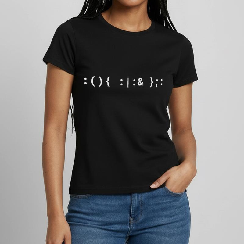 Bash Fork Bomb Weiß - Unix/Linux Hacker Design Frauen T-Shirt