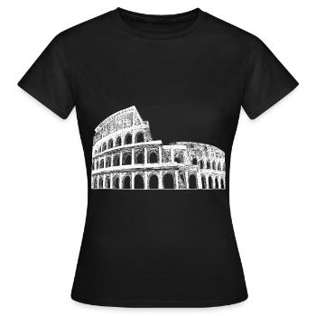Kolosseum Rom Kolosseum Italien Souvenir Denkmal - Frauen T-Shirt - Schwarz - Vorne - AI Model Female 172 dark (172cm)