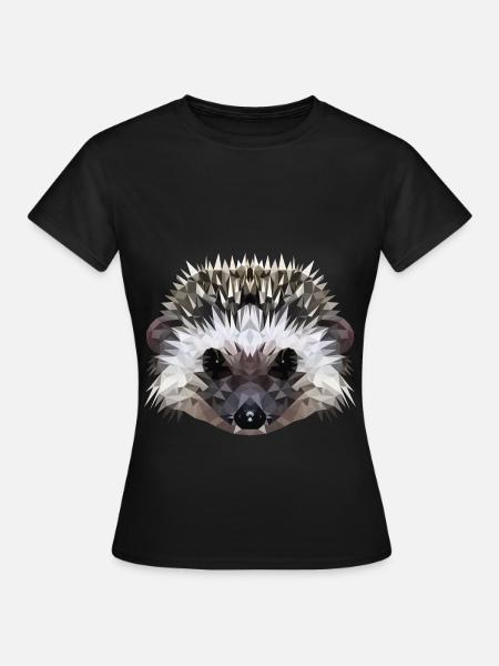 Igel - Polygon - WPAP - PopArt - Herbst - Frauen T-Shirt - Schwarz