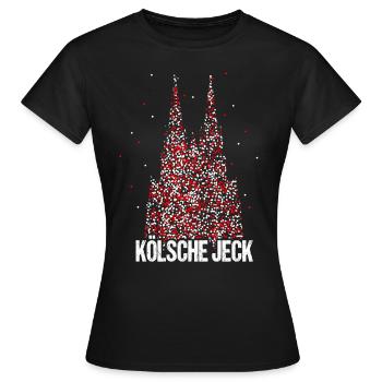 Köln Karneval Kostüm - Frauen T-Shirt - Schwarz - Vorne - AI Model Female 172 dark (172cm)