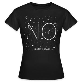 Espace négatif - T-shirt Femme - noir - Devant - AI Model Female 172 dark (172cm)