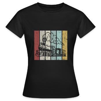 Railroad Vintage Retro Classic - Frauen T-Shirt - Schwarz - Vorne - AI Model Female 172 dark (172cm)