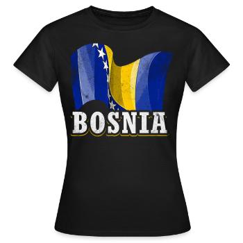 Drapeau de la Bosnie - T-shirt Femme - noir - Devant - AI Model Female 172 dark (172cm)