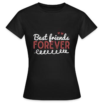 Best friends forever - T-shirt Femme - noir - Devant - AI Model Female 172 dark (172cm)