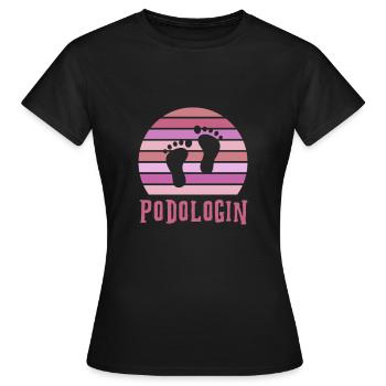 podiatrist - Women's T-Shirt - black - Front - AI Model Female 172 dark (172cm)