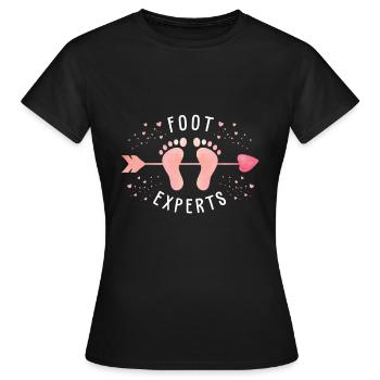 Foot Expert - Women's T-Shirt - black - Front - AI Model Female 172 dark (172cm)