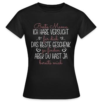 Beste Mama - Frauen T-Shirt - Schwarz - Vorne - AI Model Female 172 dark (172cm)