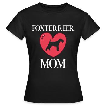 Maman Fox Terrier - T-shirt Femme - noir - Devant - AI Model Female 172 dark (172cm)