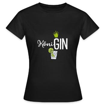 Köni GIN - Frauen T-Shirt - Schwarz - Vorne - AI Model Female 172 dark (172cm)