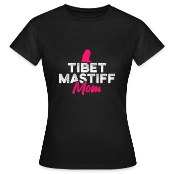 Tibet Mastiff mom - Women's T-Shirt - black - Front - AI Model Female 172 dark (172cm)
