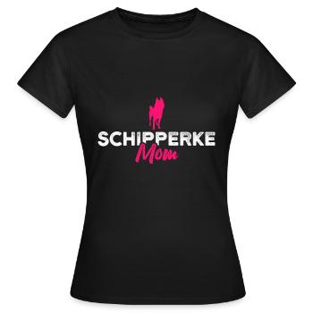 Schipperke mom - Women's T-Shirt - black - Front - AI Model Female 172 dark (172cm)