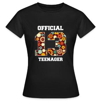 Officiel 13 adolescents - T-shirt Femme - noir - Devant - AI Model Female 172 dark (172cm)