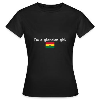 Je suis une fille ghanéenne - T-shirt Femme - noir - Devant - AI Model Female 172 dark (172cm)