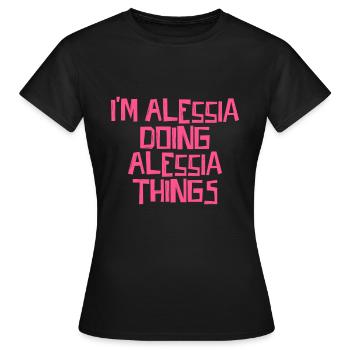 Je suis Stevie en train de faire des choses Stevie - T-shirt Femme - noir - Devant - AI Model Female 172 dark (172cm)