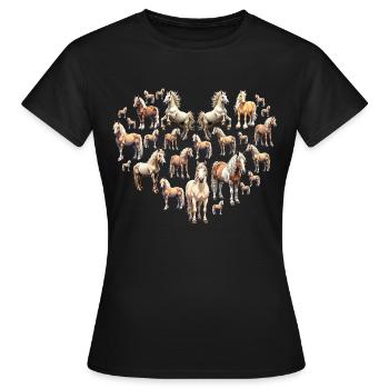 Equestrian Horse Owner Haflinger Owner Haflinger - Women's T-Shirt - black - Front - AI Model Female 172 dark (172cm)