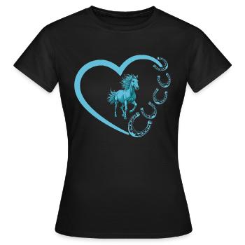 Haflinger Lover Horse Mom Horse Owner Horse Riding - Frauen T-Shirt - Schwarz - Vorne - AI Model Female 172 dark (172cm)