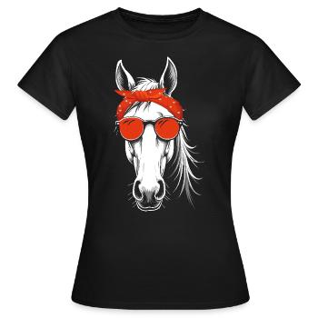 Equestrian Horse Owner Haflinger Owner Horses - Women's T-Shirt - black - Front - AI Model Female 172 dark (172cm)