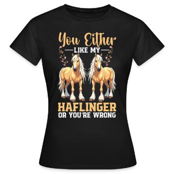 Equestrian Horse Owner Riding Horses Horse Lover - Frauen T-Shirt - Schwarz - Vorne - AI Model Female 172 dark (172cm)