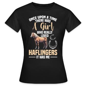 Cheval Maman Équitation Équitation Haflinger Propriétaire - T-shirt Femme - noir - Devant - AI Model Female 172 dark (172cm)