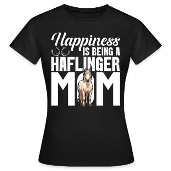 Haflinger Mom Outfit for Women Horse Riding - Women's T-Shirt - black - Front - AI Model Female 172 dark (172cm)