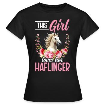 Horse Riding Outfit for Women Equestrian Horse - Women's T-Shirt - black - Front - AI Model Female 172 dark (172cm)