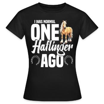 Haflinger Lover Horse Riding Outfit Barn Horses - Frauen T-Shirt - Schwarz - Vorne - AI Model Female 172 dark (172cm)