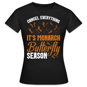 Monarch Butterfly Season Insect Lover Entomologist - Frauen T-Shirt - Schwarz - Vorne - AI Model Female 172 dark (172cm)