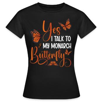 Monarch Butterfly Owner Insect Entomologist - Frauen T-Shirt - Schwarz - Vorne - AI Model Female 172 dark (172cm)